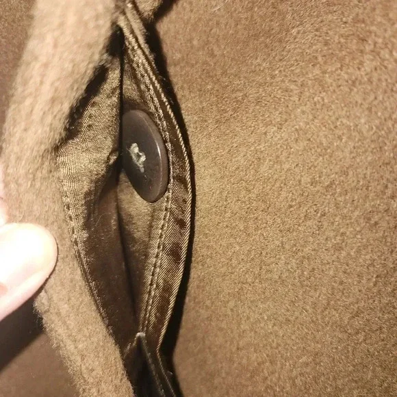 Marisa Minicucci Womens Brown Baby Alpaca Wool Long Sleeve Collared Coat Size 16 - Picture 10 of 12